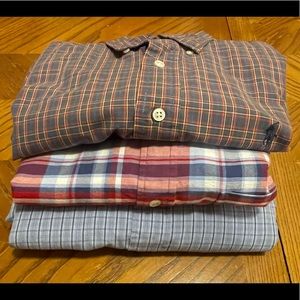 Bundle of 3 Mens Polo Ralph Lauren button-up short-sleeved shirts
